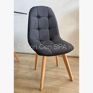 Pack 6 Sillas Capitonne Lino Negro