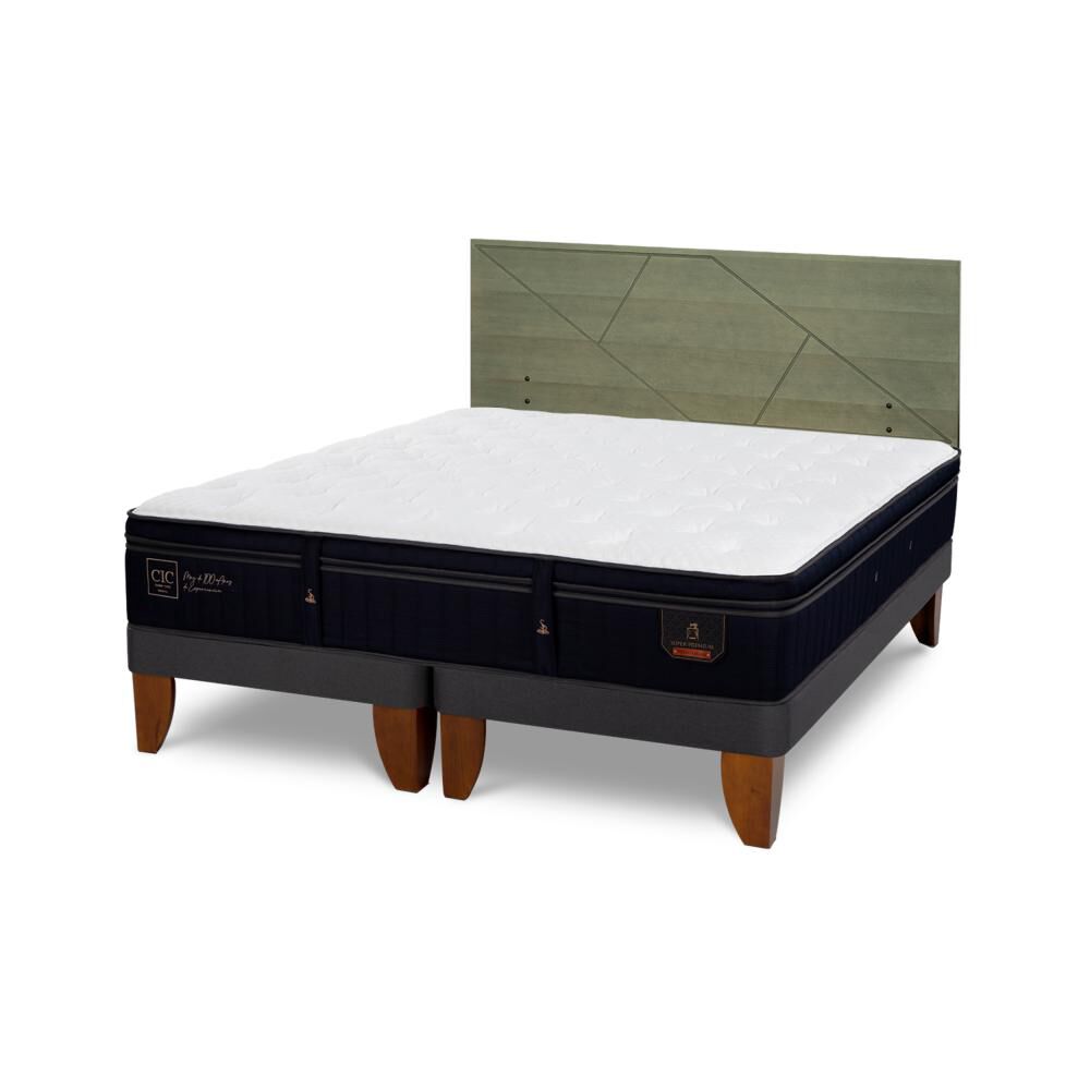 Cama Europea Cic Linea Premium / 2 Plazas / Base Dividida + Respaldo image number 5.0