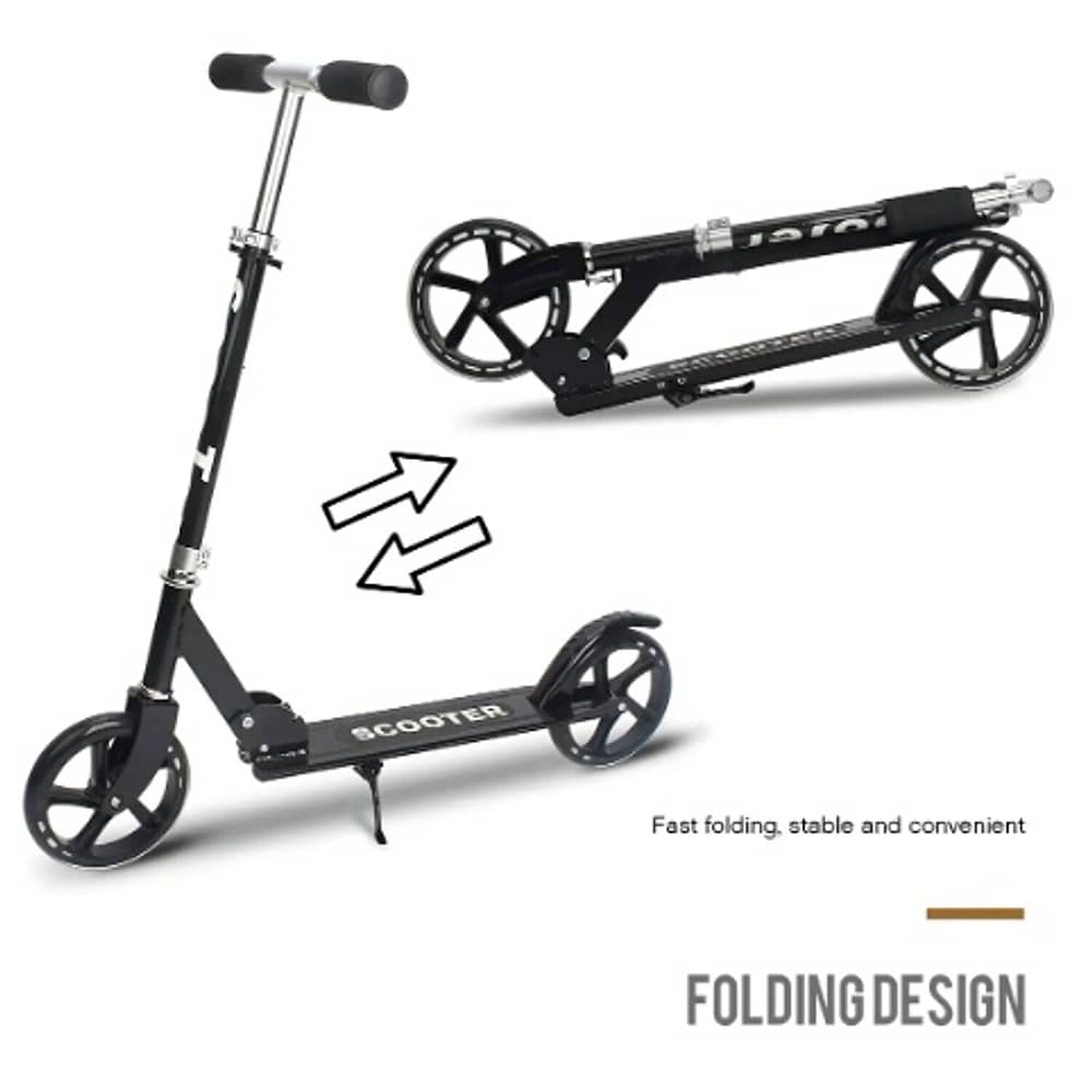 Scooter Monopatin Plegable Metalico 2 Ruedas 200mm image number 4.0