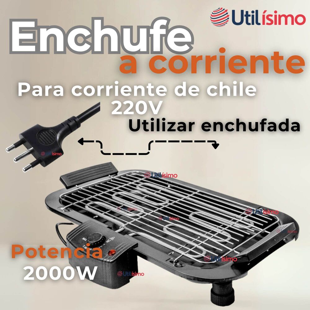 Parrillera El&eacute;ctrica Asador 2000w De Potencia Antiadherente Negro image number 4.0