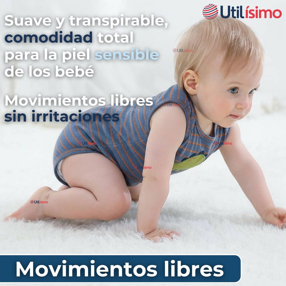 Pack 4 Bodys Niño Sin Manga Tedmimak 100% Algodón Baby Dino image number 5.0