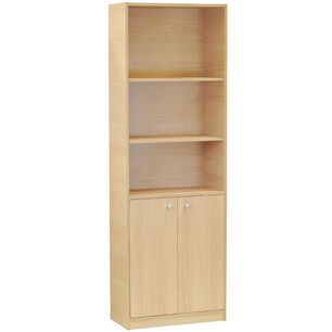 Estante 5 Niveles Con Puertas Carvalo