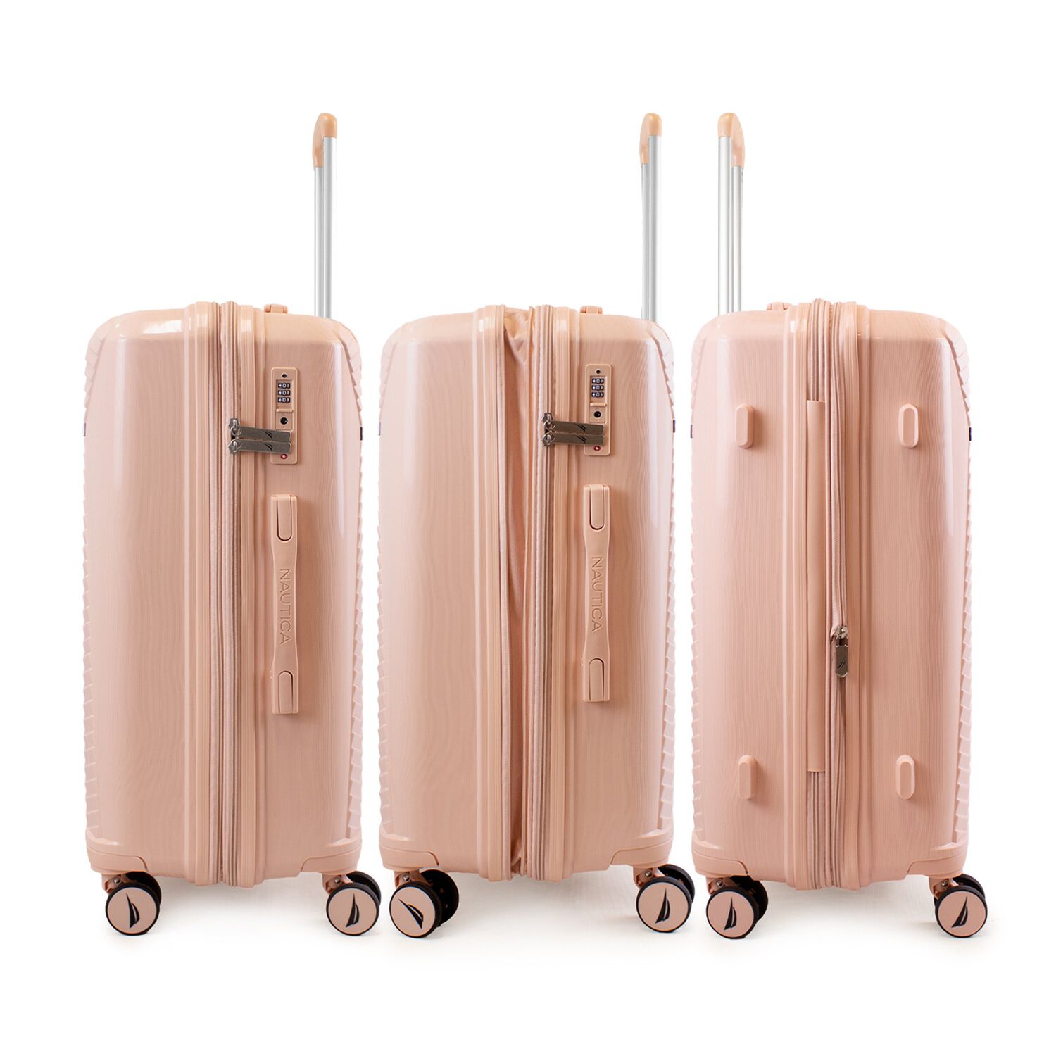 Pack 2 Maletas Nautica Niza Cabina 10kg Y Grande 23kg Rosa image number 6.0