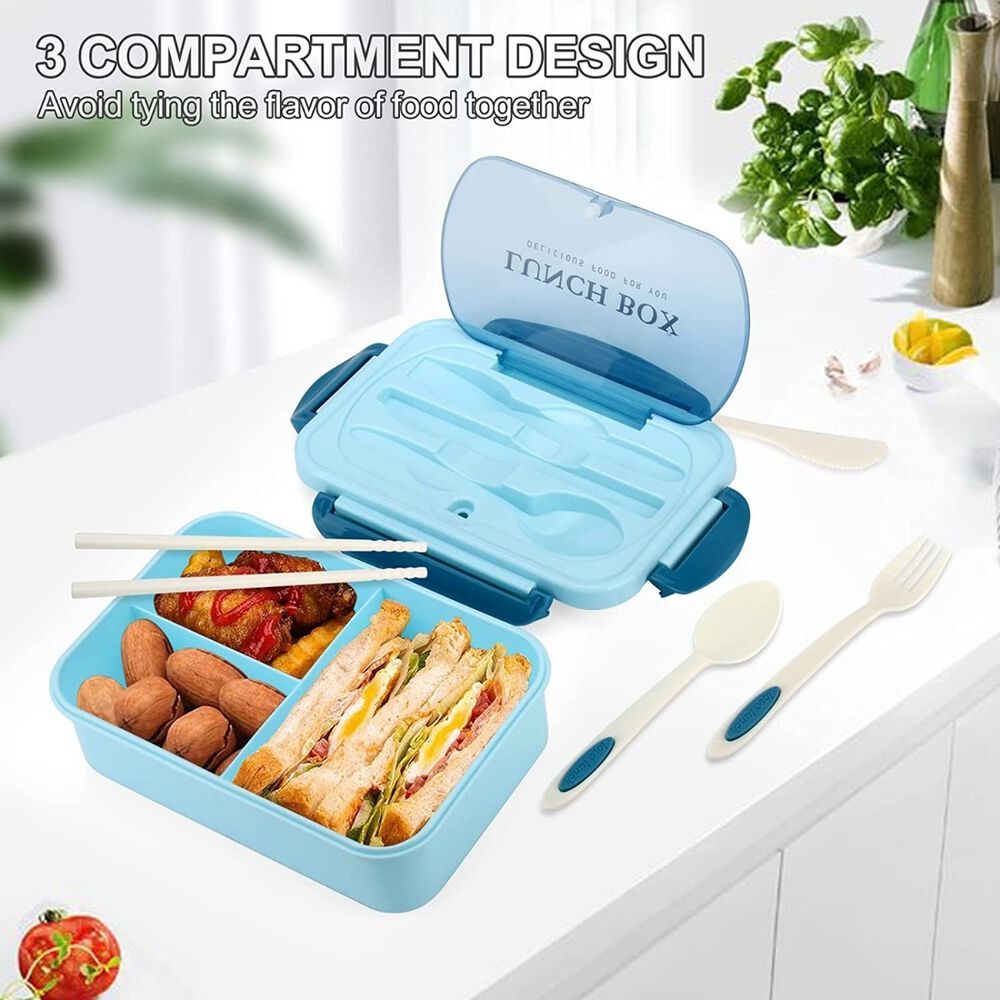 Lonchera Hermética 3 Compartimentos Con Cubiertos Incluidos image number 3.0