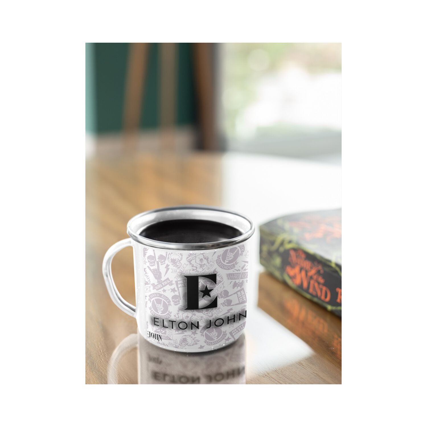 Taza Enlozada Lechera Elton Jhon Rock Musica image number 2.0