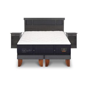 Cama Europea Cic Super Premium / 2 Plazas / Base Dividida + Set De Maderas