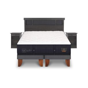 Cama Europea Cic Super Premium / 2 Plazas / Base Dividida + Set De Maderas
