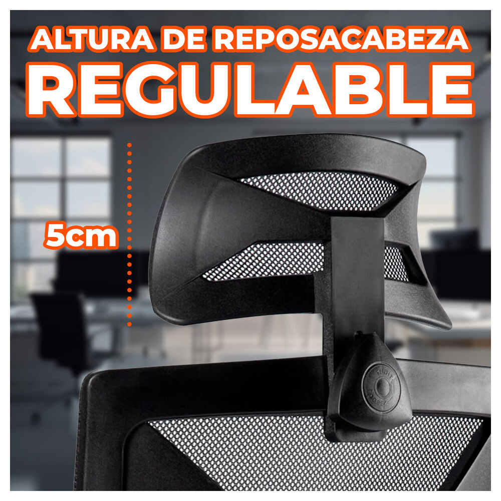 Silla De Oficina Ergon&oacute;mica Reclinable Con Respaldo Alto image number 3.0