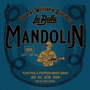 Set De Cuerdas Para Mandolina La Bella 0.9 - 0.36 880l