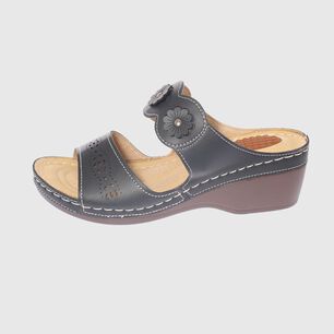 Sandalia Confort Negro Modelo Italiano Art. 5ask73323black
