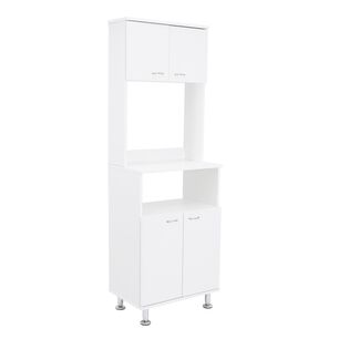 Mueble Microondas 4 Puertas Fm-011b Blanco