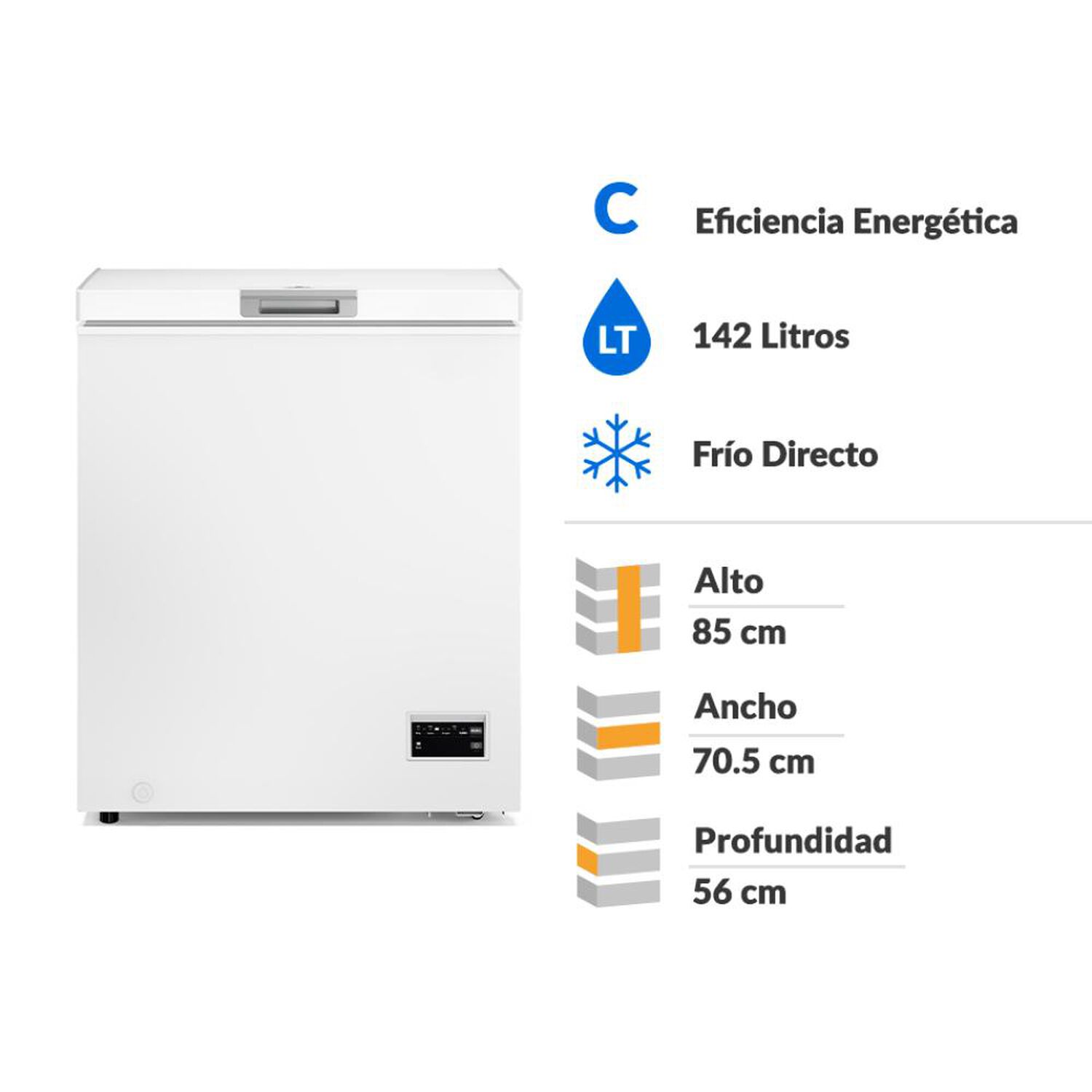 Freezer Horizontal Mademsa M150di / Fr&iacute;o Directo / 142 Litros / C image number 1.0