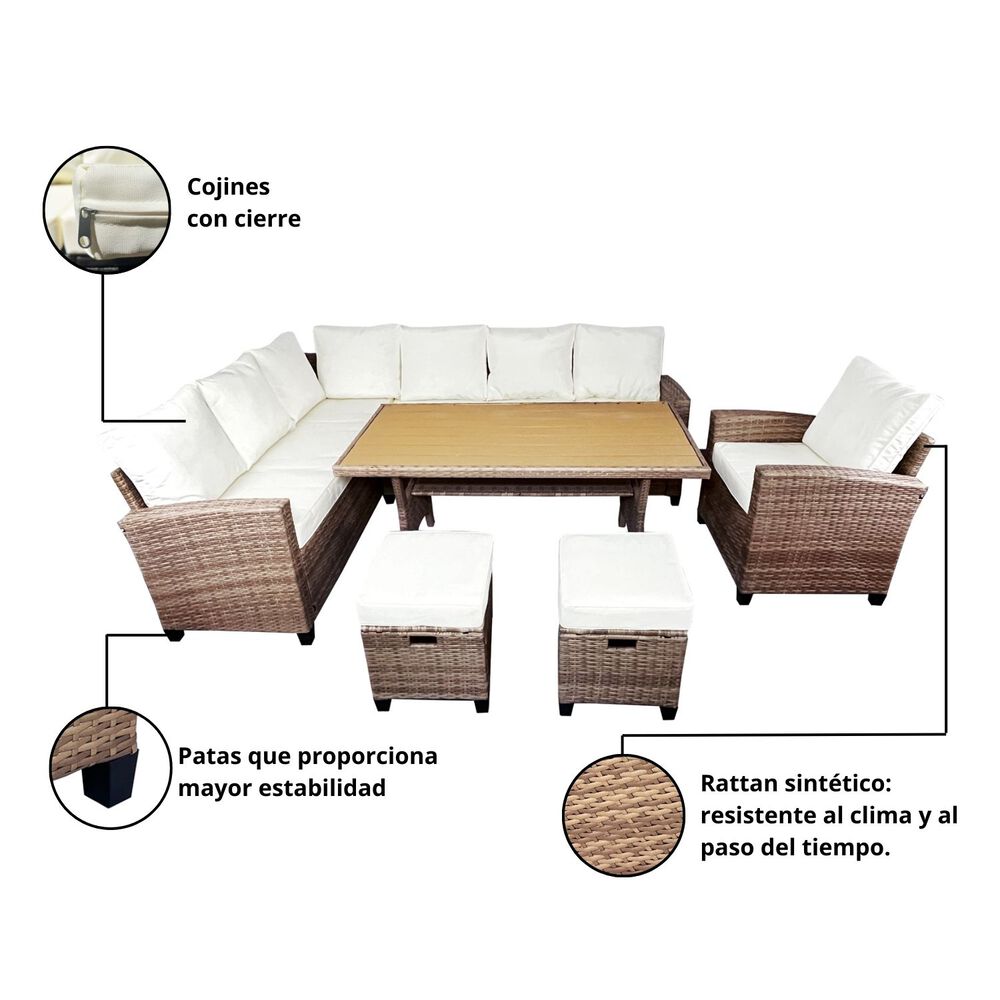 Juego Living Comedor Terraza Anastasia 10 Personas image number 4.0