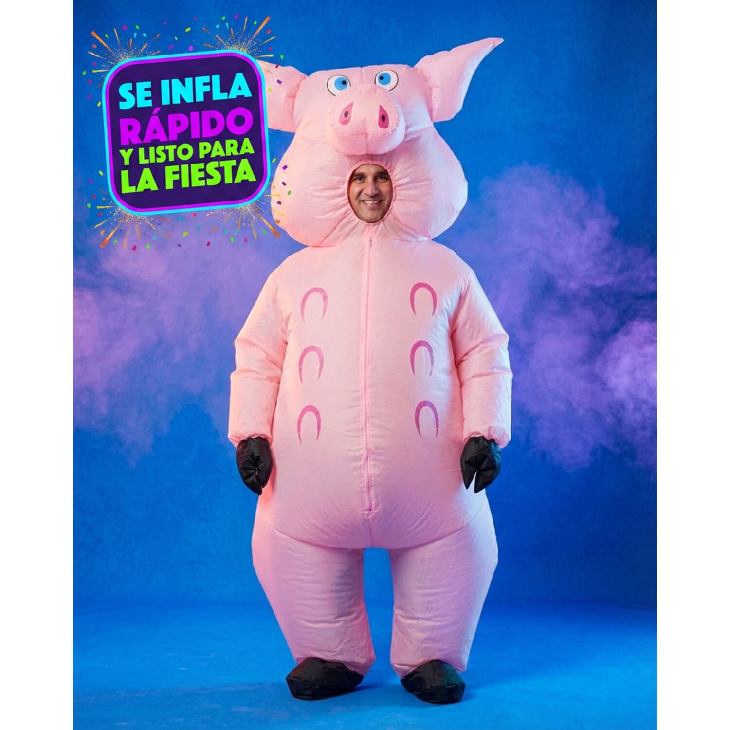 Disfraz Inflable Chancho Cerdo Adulto image number 4.0