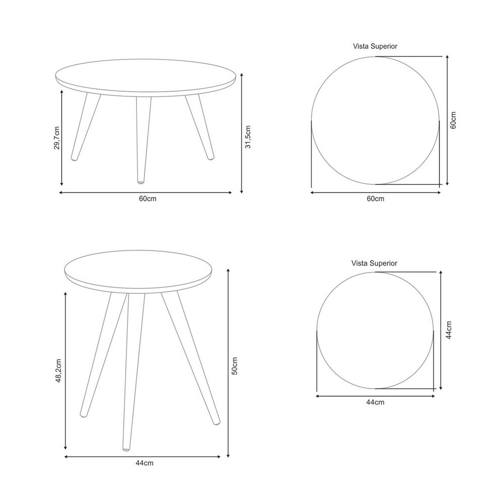 Set Mesa De Centro + Mesa Lateral Alba Off White image number 4.0