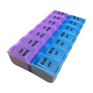 Organizador Pastillas Pastillero Semanal 2 Tomas Diarias