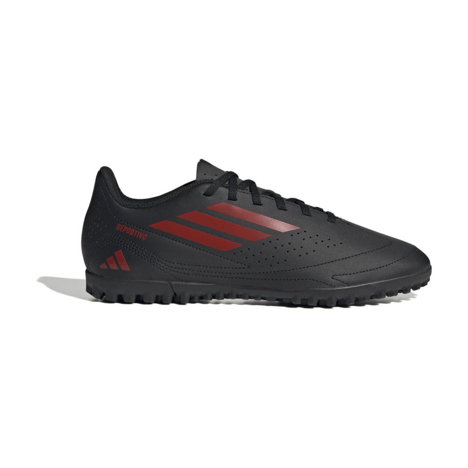 Zapatilla F&uacute;tbol Hombre Adidas Deportivo Iii Tf Negro/rojo image number 1.0