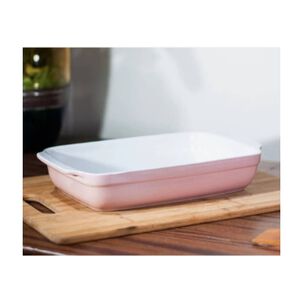 Fuente Ceramica Rectangular Rosado