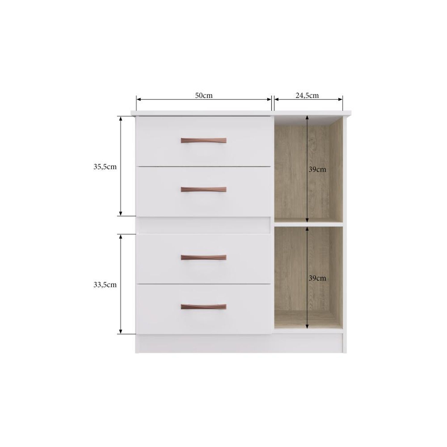 Comoda Di Poretti Design Caribe / 1 Puerta / 4 Cajones image number 1.0