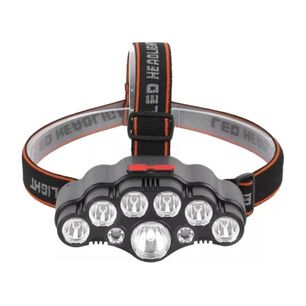 Linterna Foco Minero Recargable Usb 8 Focos Para Camping