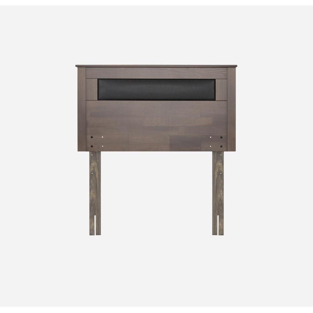 Cama Europea Rosen Art 4 / 1.5 Plazas / Base Normal  + Respaldo Ferrara Gris image number 4.0