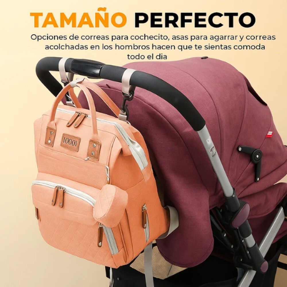 Mochila Pañalera Bolso Maternal Mudador Infantil Para Bebe image number 3.0