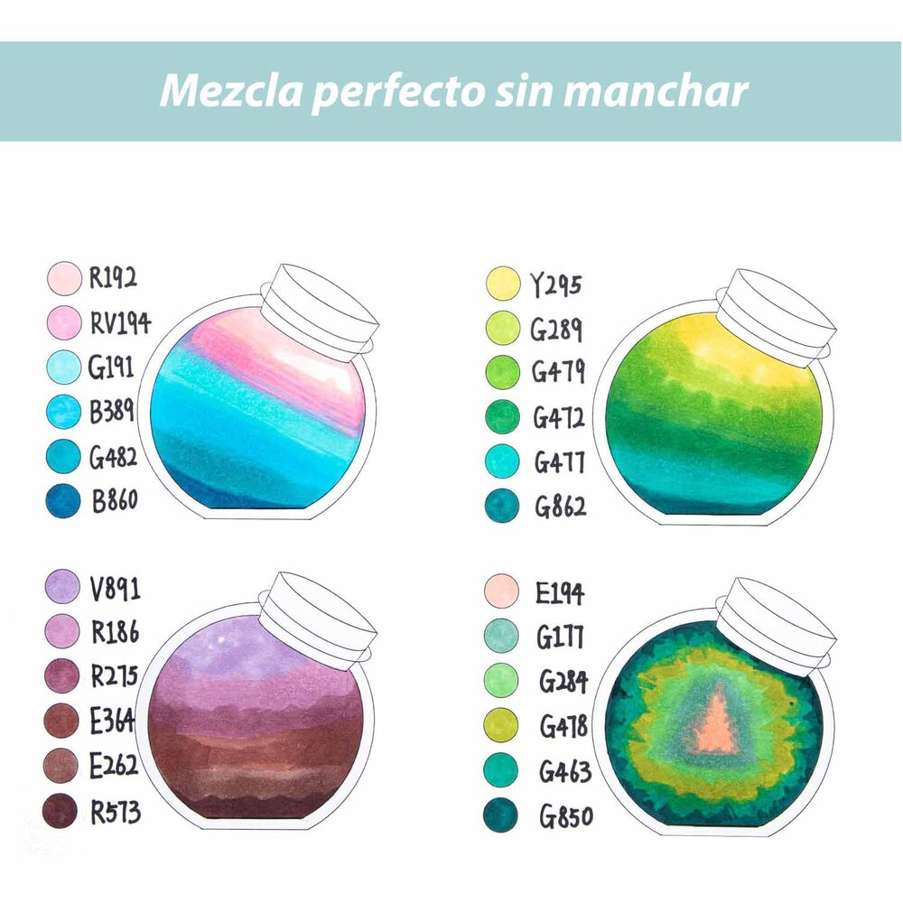 Ohuhu 60 Marcadores Alcohol Fina & Biselada Fina Paisajes image number 6.0