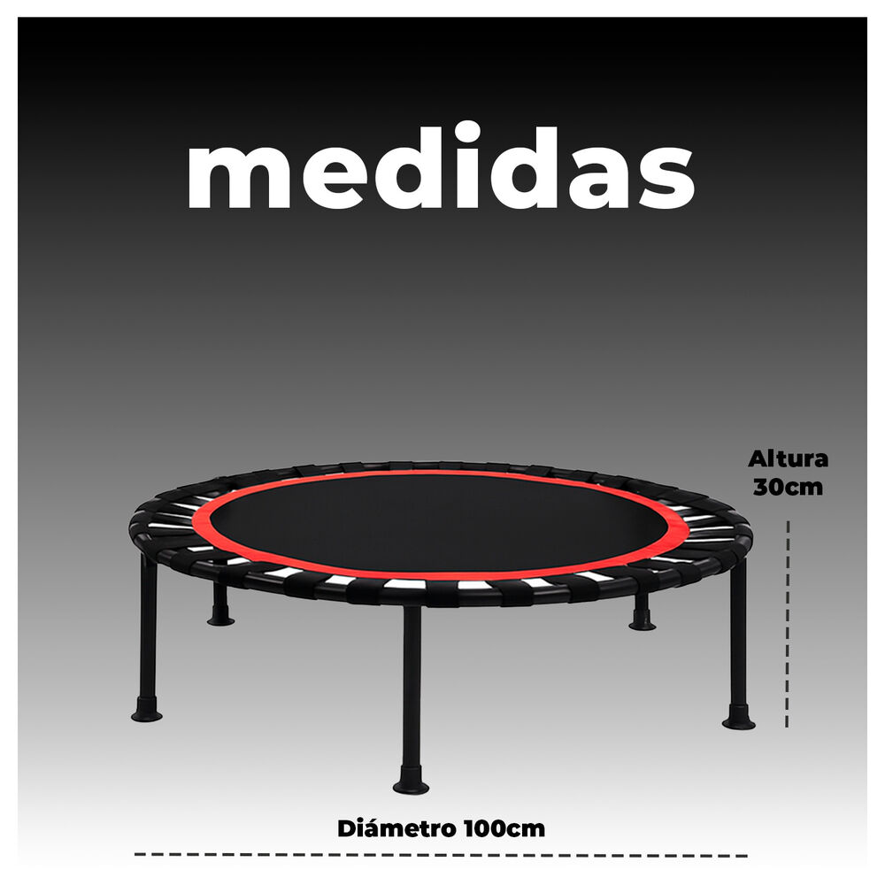 Trampolín Fitness Plegable Con Ligas 100cm Para Saltos Y Cardio image number 5.0