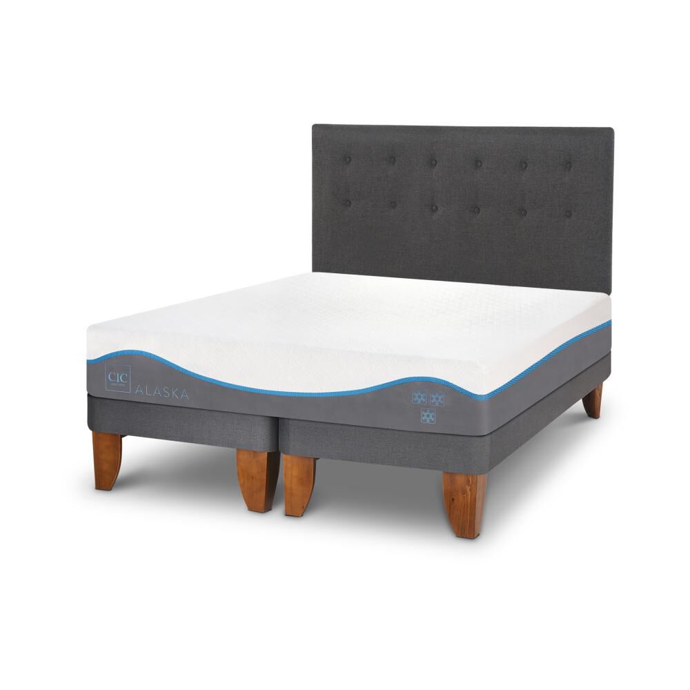 Cama Europea Cic Alaska / 2 Plazas / Base Dividida + Respaldo image number 1.0