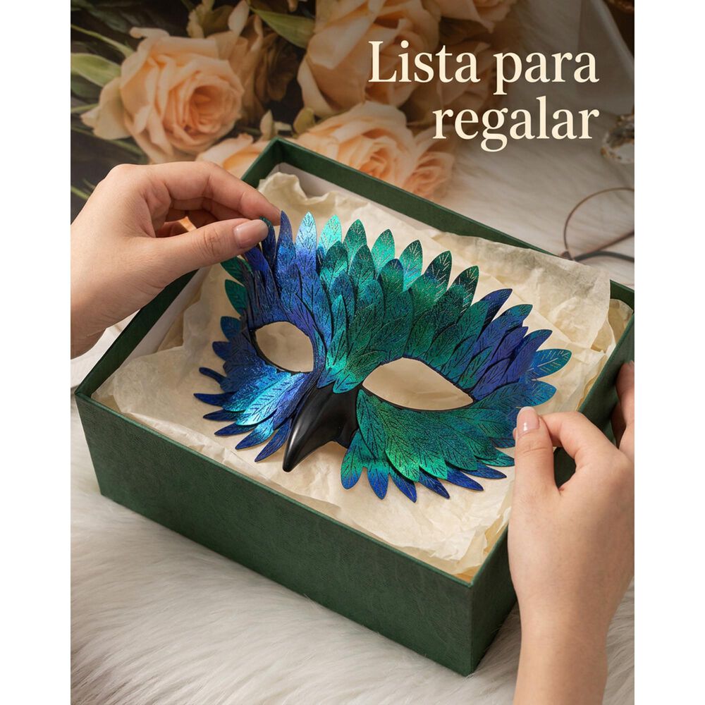 M&aacute;scara Pajaro Ave Plumas Carnaval Veneciano Para Disfraz image number 27.0