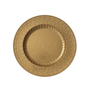 Plato De Navidad Casaideal Circular Bordado Dorado