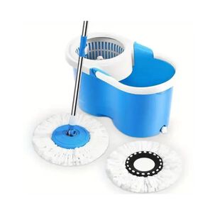 Trapeador De Microfibra Giratorio Con Cubo Y Repuesto