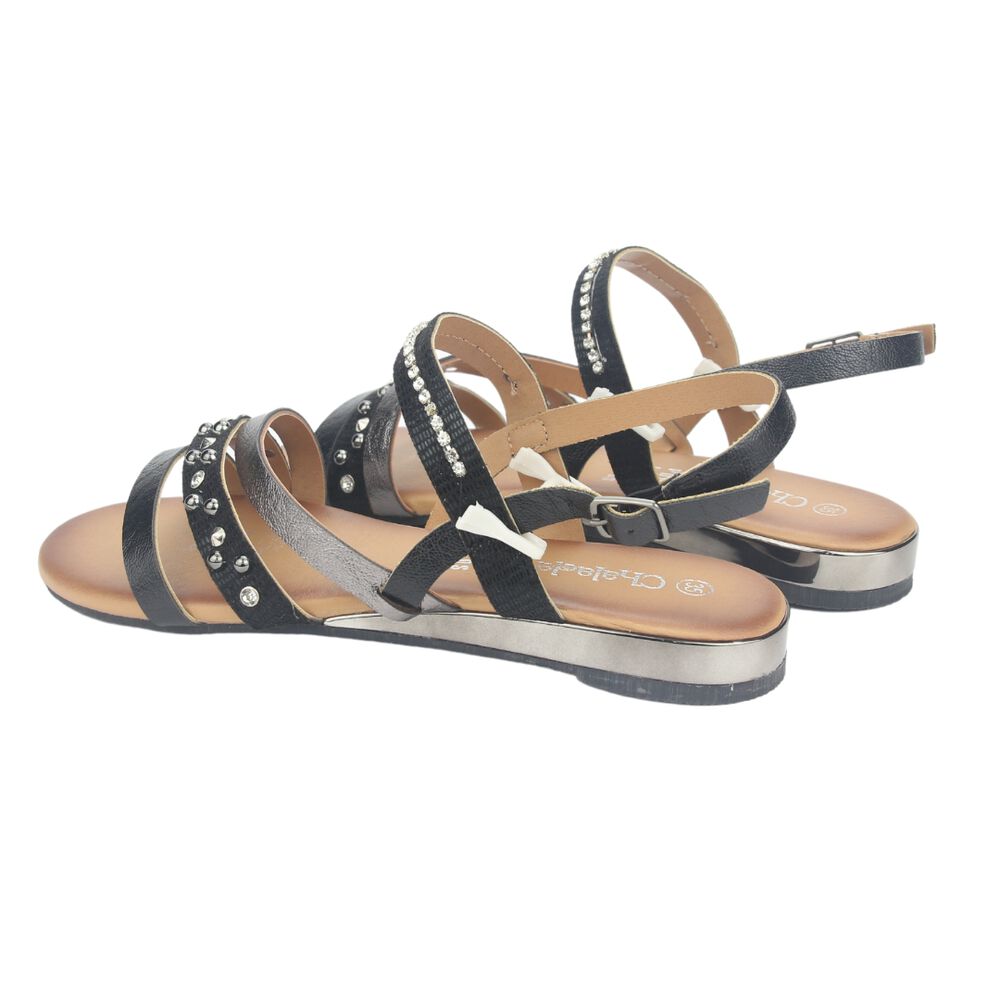 Sandalia Chalada Mujer Alki-6 Negro Casual image number 5.0