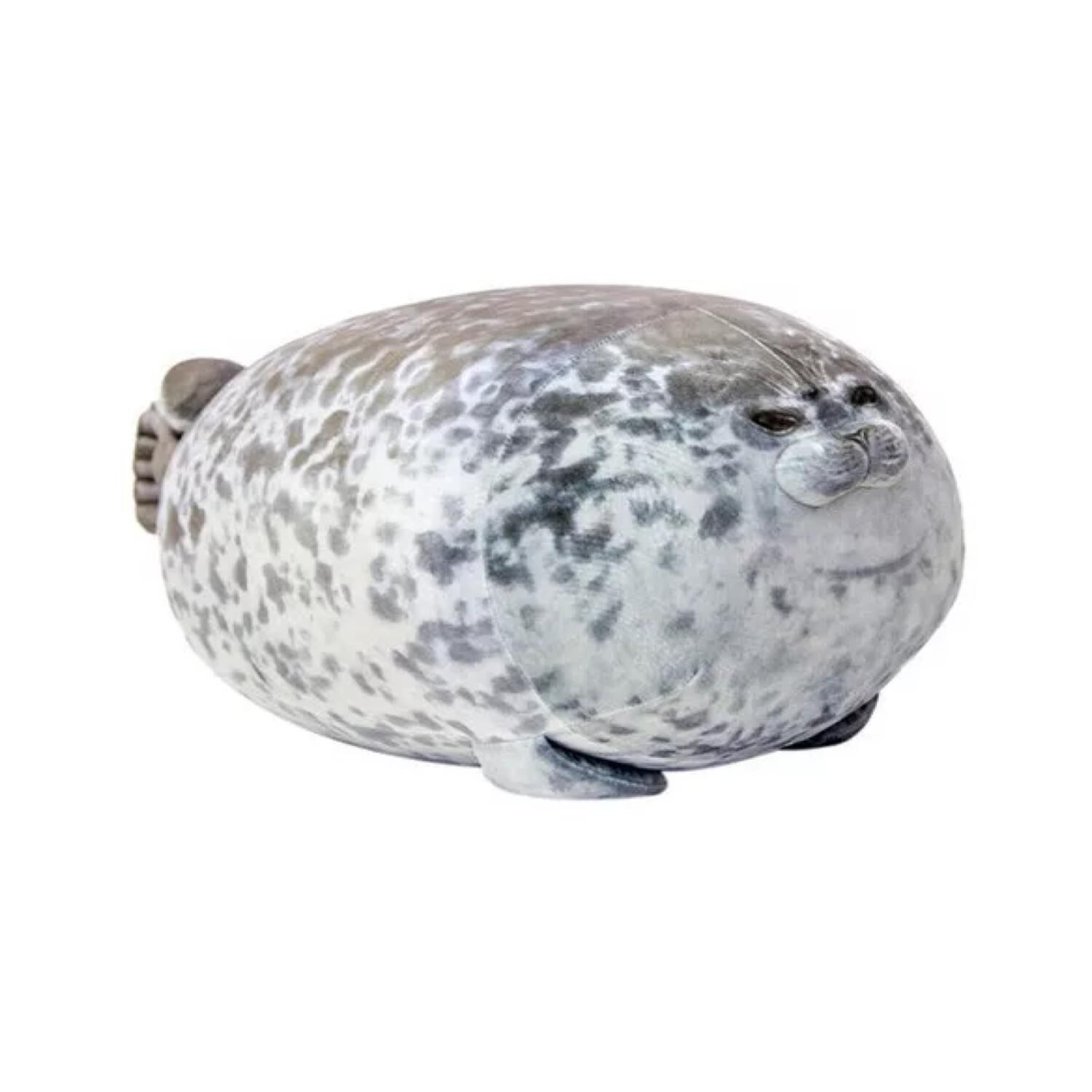 Juguete Peluche Cojin Foca Bebe 30cm Felpa Gris Infantil image number 0.0