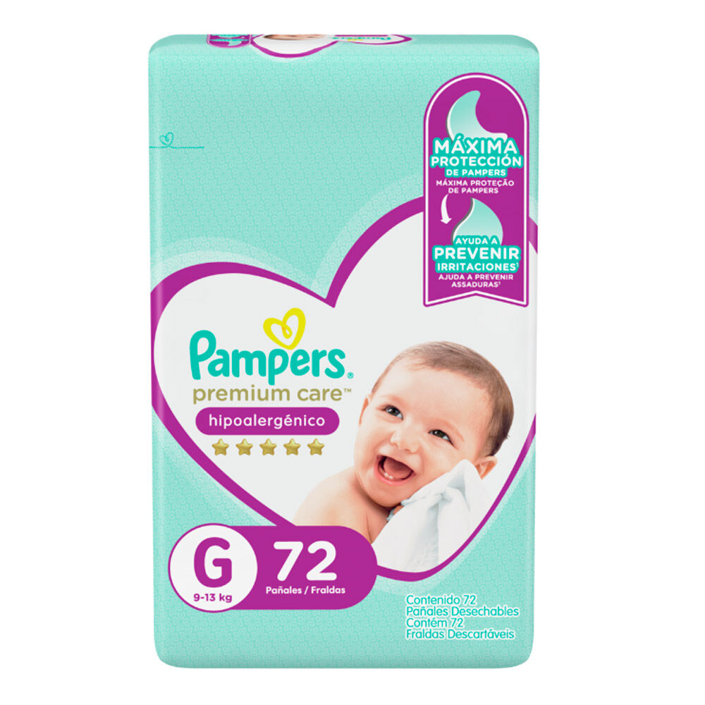 Pañales Desechables Pampers Premium Care G 72 Unidades image number 0.0