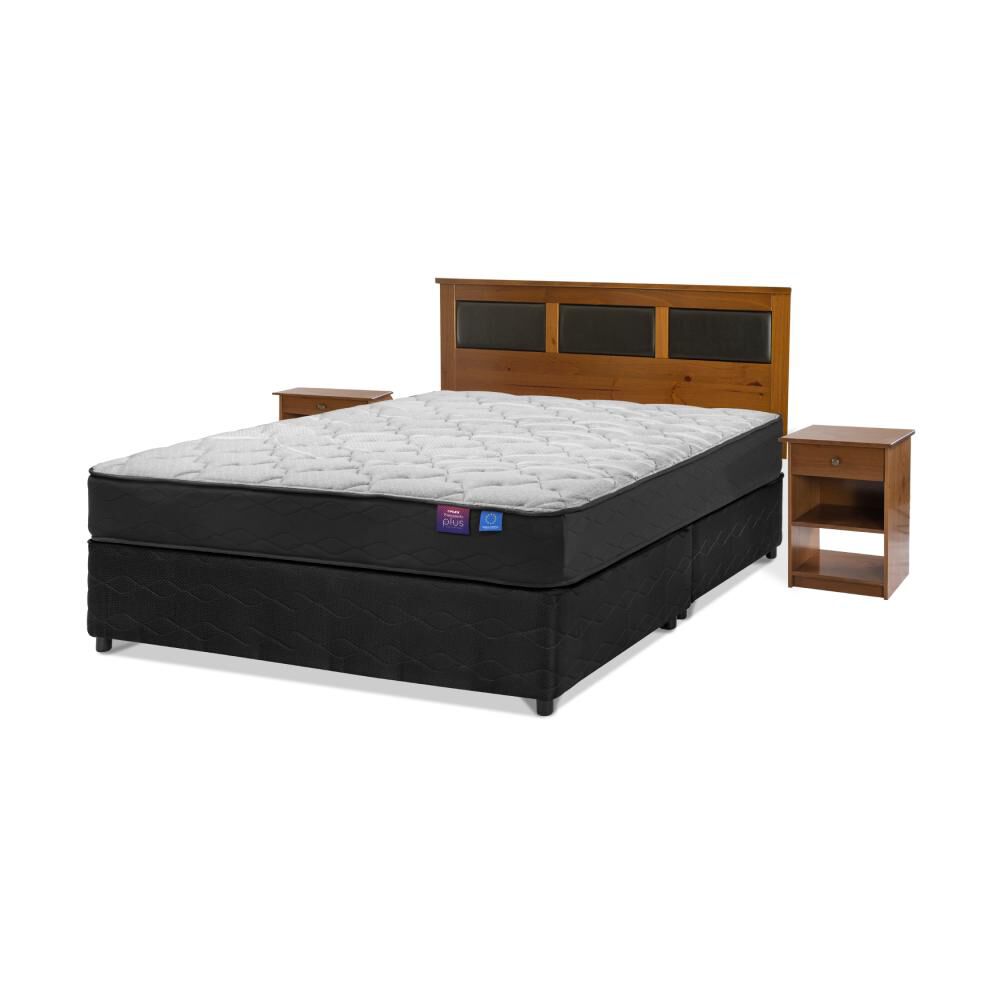 Cama Americana Flex Therapedic Plus / 2 Plazas / Base Dividida + Set De Maderas image number 0.0