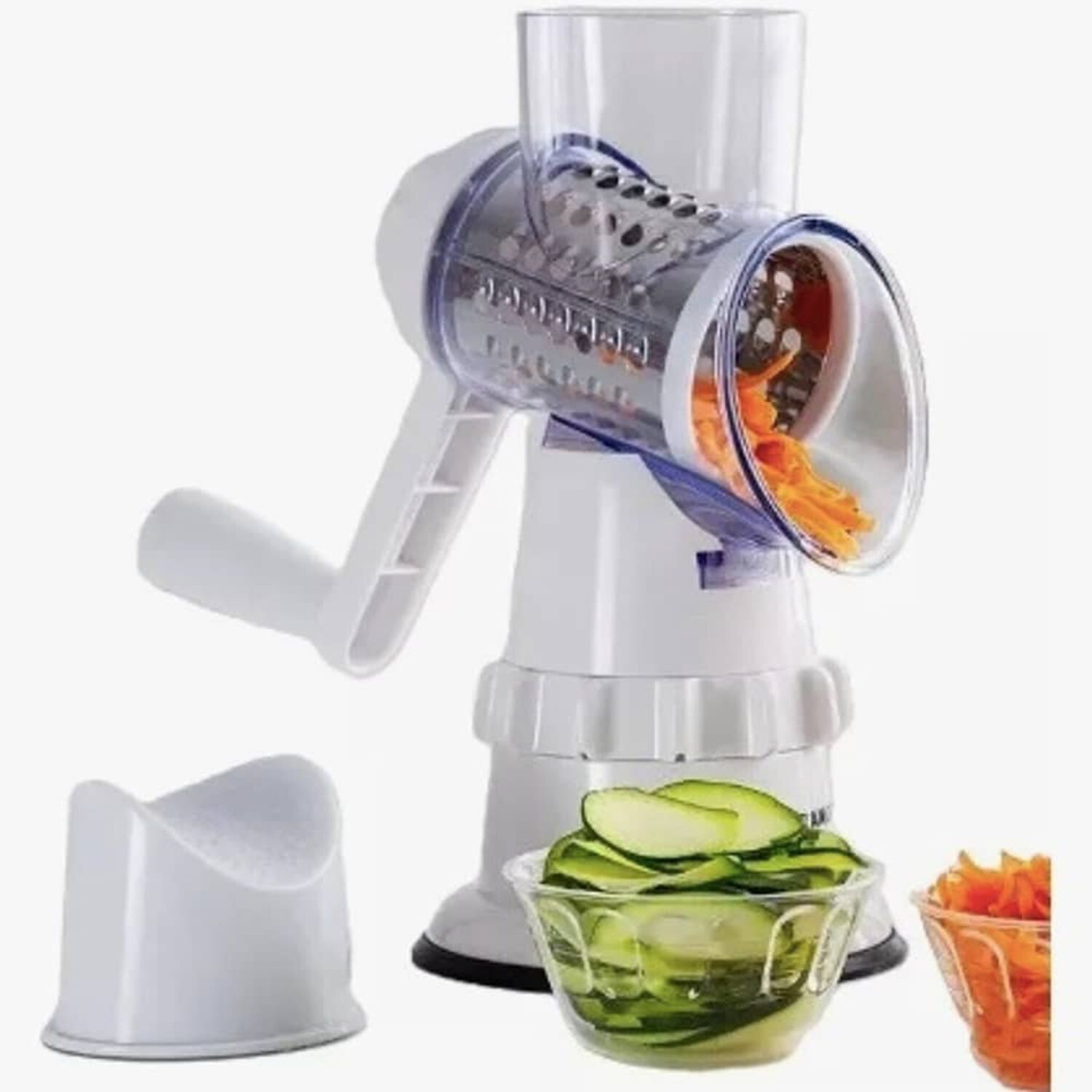 Rallador Manual Multifuncional 3 En 1 Color Blanco image number 1.0