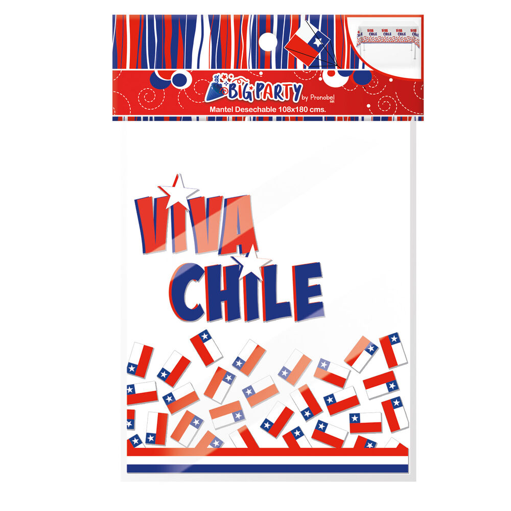 Mantel Fiestas Patrias 108x180 Cm Big Party image number 0.0