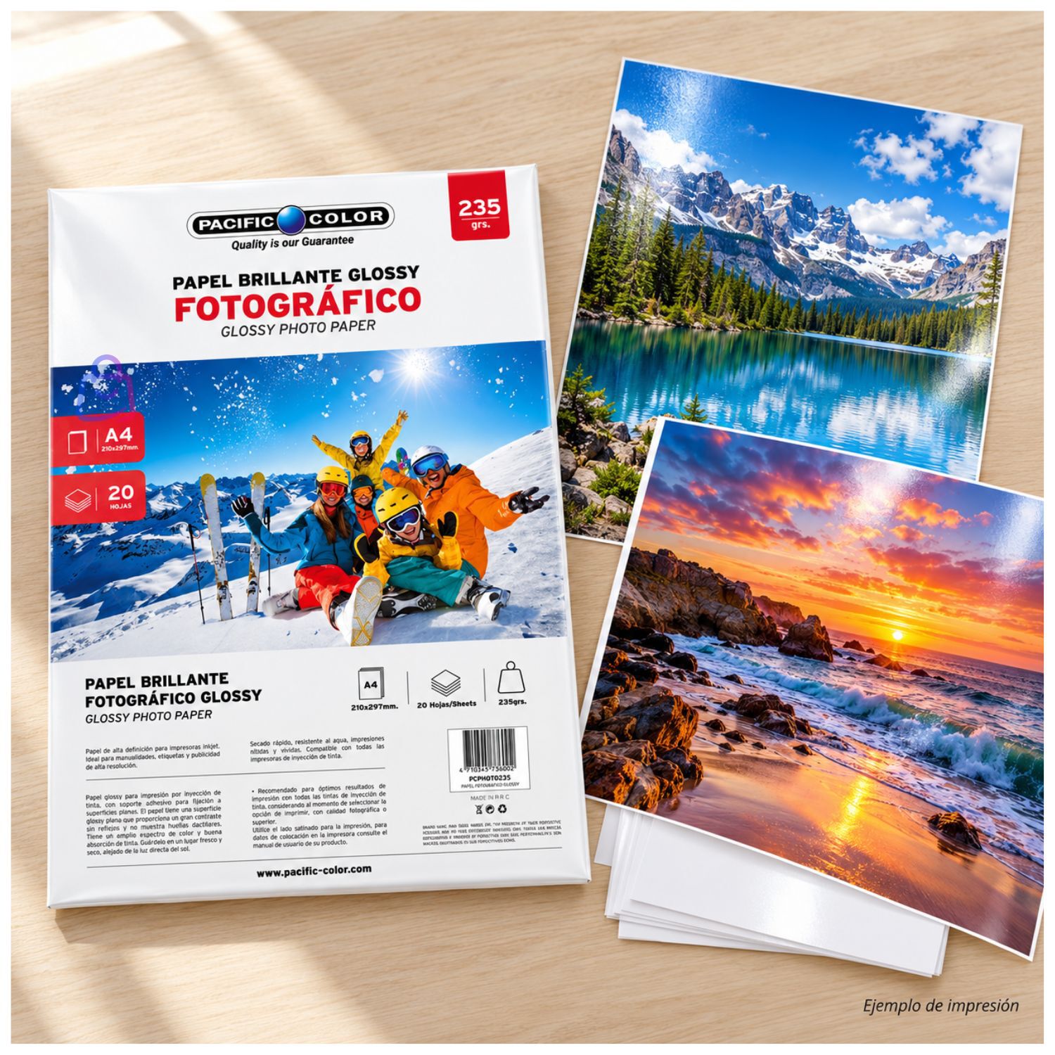 Papel Fotogr&aacute;fico A4 235g 20 Hojas Inkjet Brillante - Ps image number 2.0