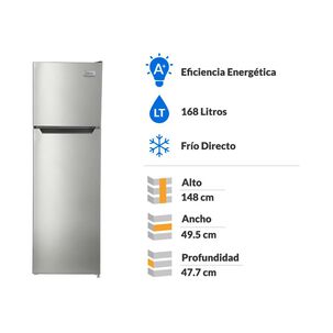 Refrigerador Top Freezer Libero LRT-200DFI / Frío Directo / 168 Litros / A+