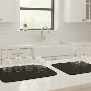 Set De 2 Tapetes De Secado Nautica Home Alta Absorci&oacute;n Negro