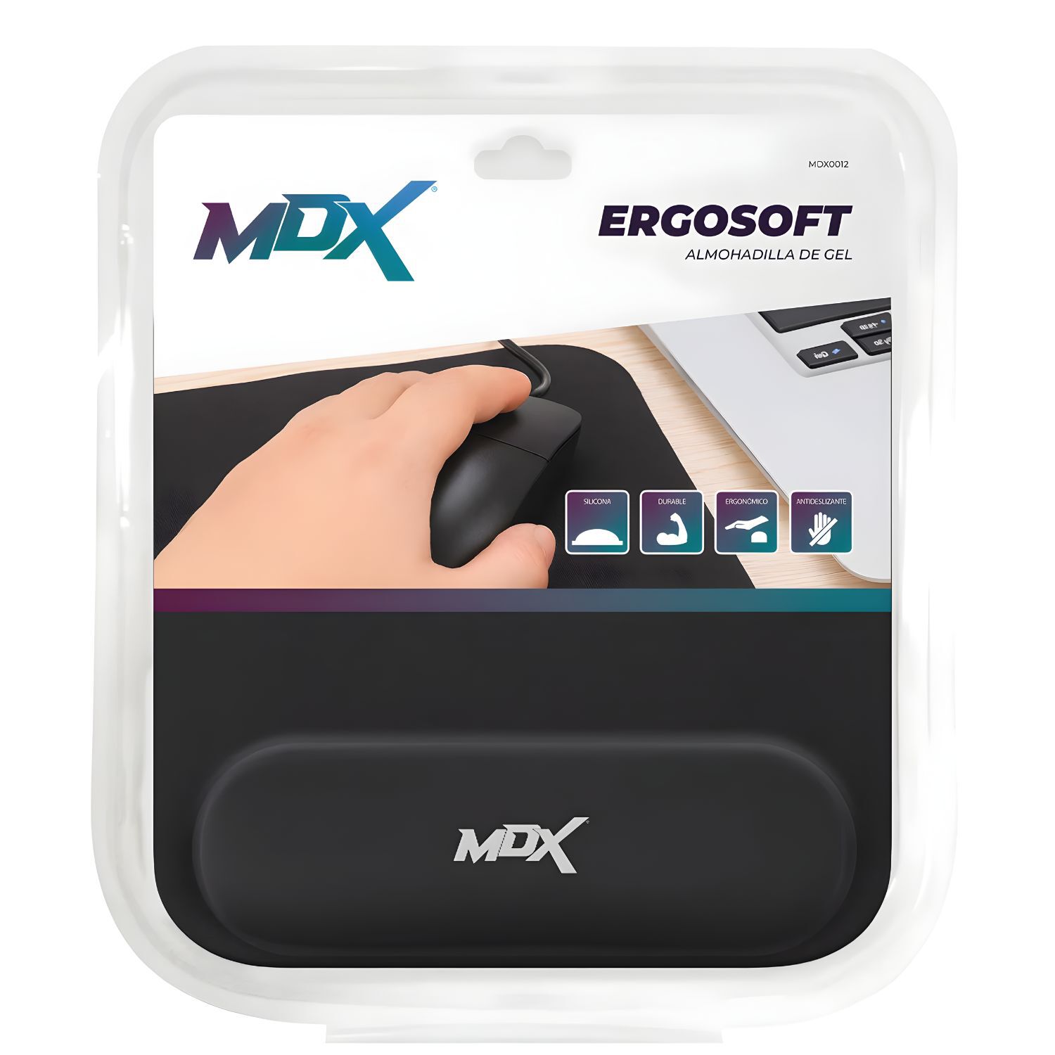 Mousepad Ergonomico Gel Antideslizante Con Apoyo - Ps image number 0.0
