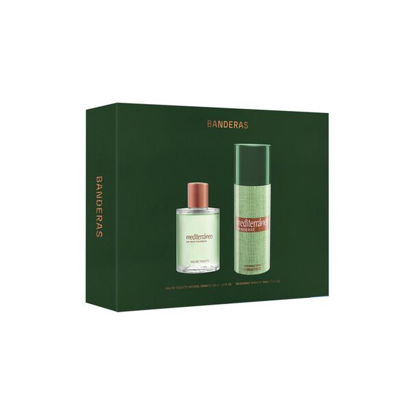 Estuche Banderas Hombre Mediterr&aacute;neo Eau De Toilette 100 Ml + 24h Desodorante Spray 150 Ml