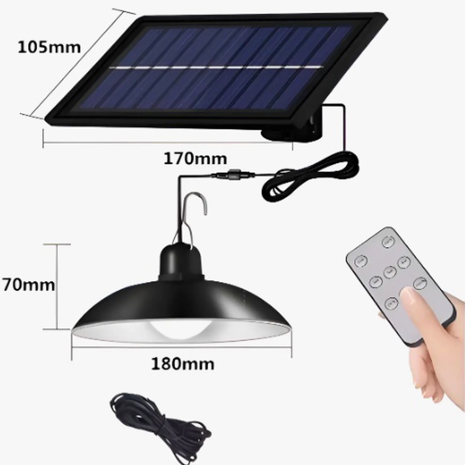 L&aacute;mpara Solar Colgante image number 3.0
