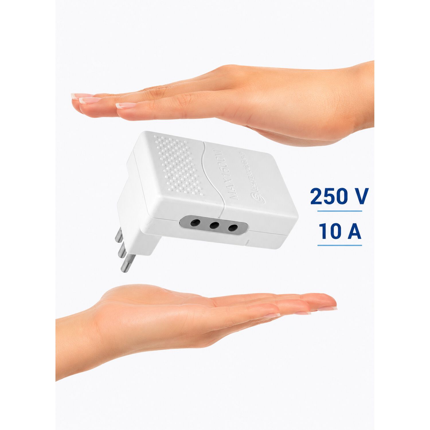 Adaptador Triple Salvaespacio 10a Blanco Halux. image number 2.0