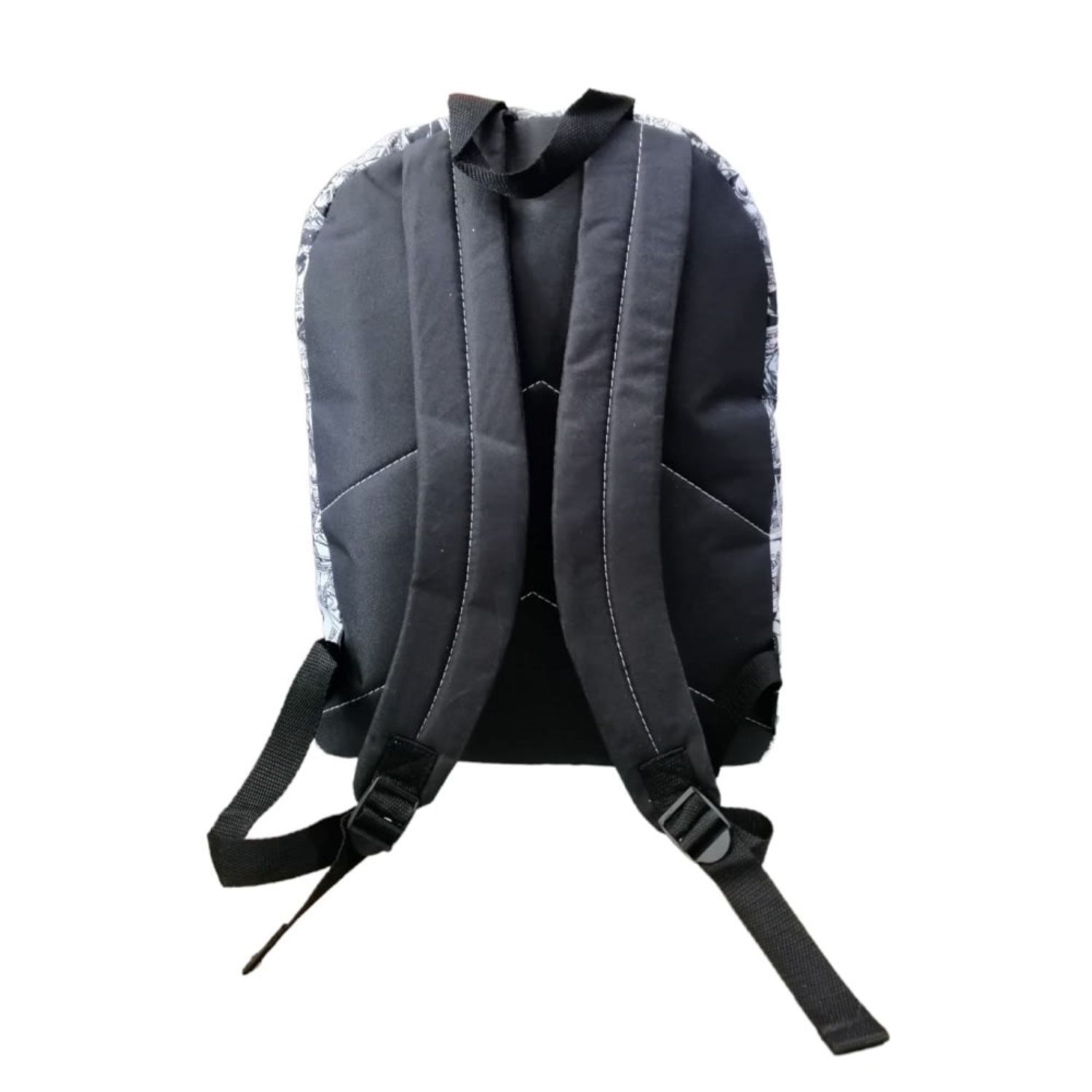 Mochila Estampado C&oacute;mics Blanco Negro Juvenil Casual Escolar image number 3.0