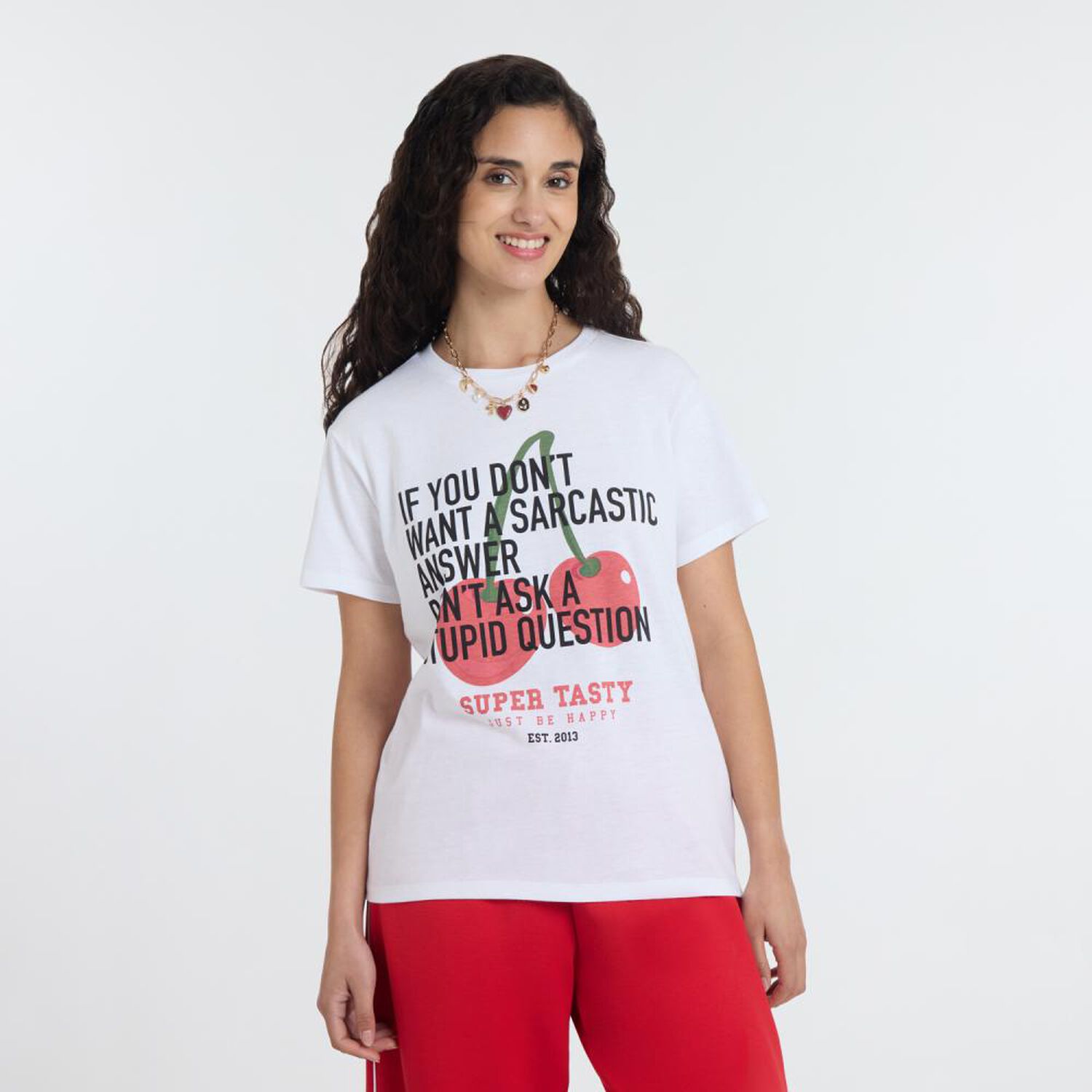 Polera Print Moda Manga Corta Cuello Redondo Mujer Freedom image number 0.0