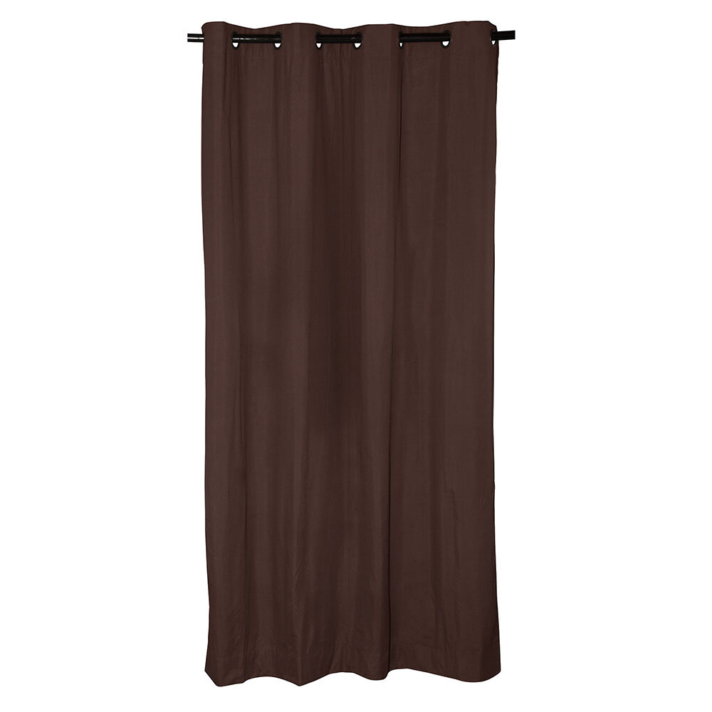Set 2 Cortinas Bo Microfibra Chocolate image number 1.0