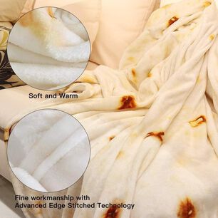 Manta Franela Redonda 200cm Suave Doble Cara Ideal Familia