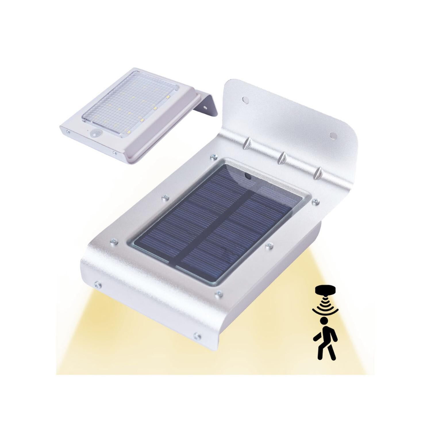 Pack 4 Aplique Luz Led Solar Con Sensor De Movimiento Contra Agua image number 1.0